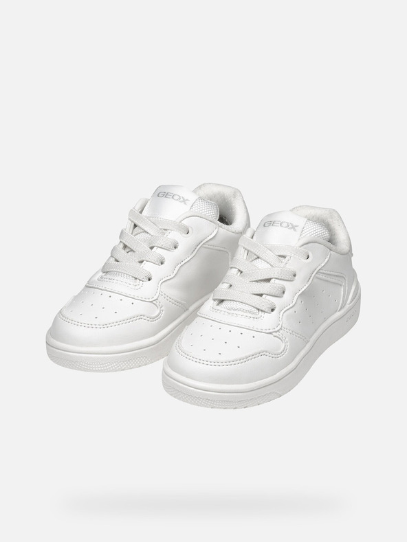 Geox Bílé dívčí tenisky Geox Washiba