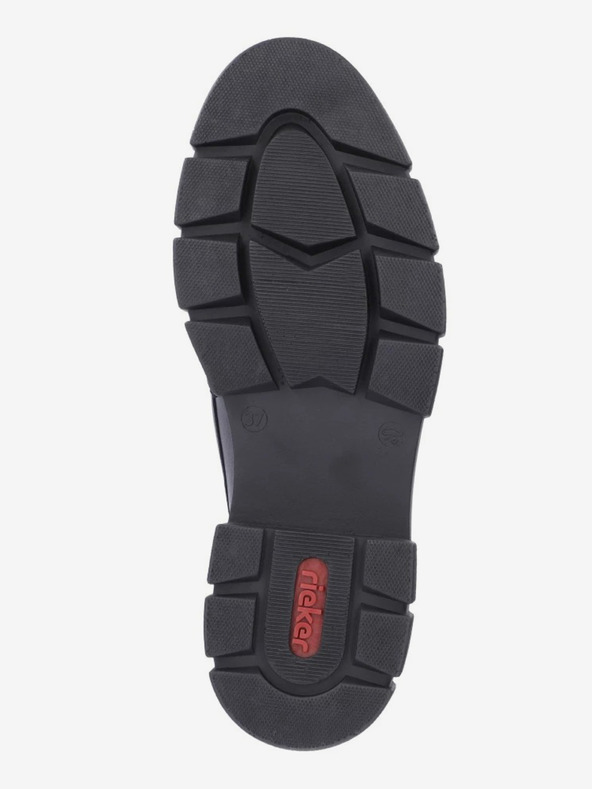 Rieker Černé dámské kožené mokasíny Rieker