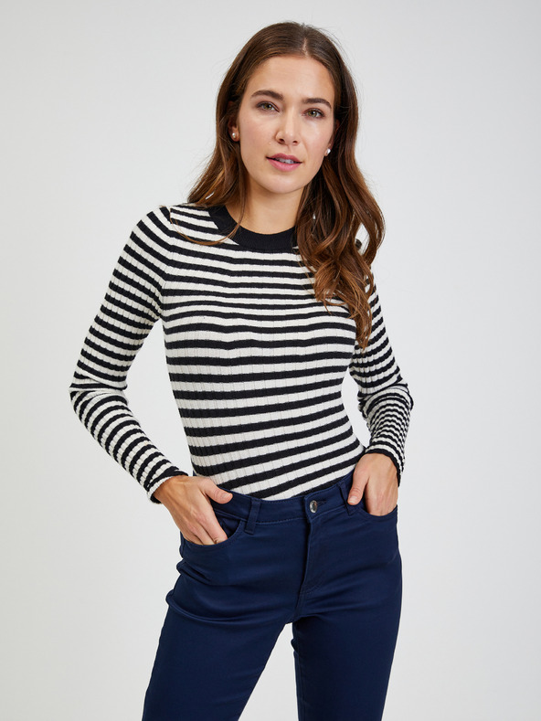 Orsay Tmavě modré dámské kalhoty ORSAY