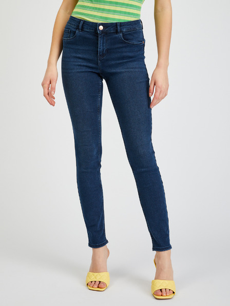 Orsay Tmavě modré dámské skinny fit džíny ORSAY