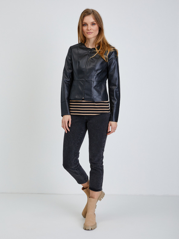 Orsay Černá dámská koženková bunda ORSAY