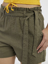 Jacqueline de Yong Khaki kraťasy s příměsí lnu JDY Say