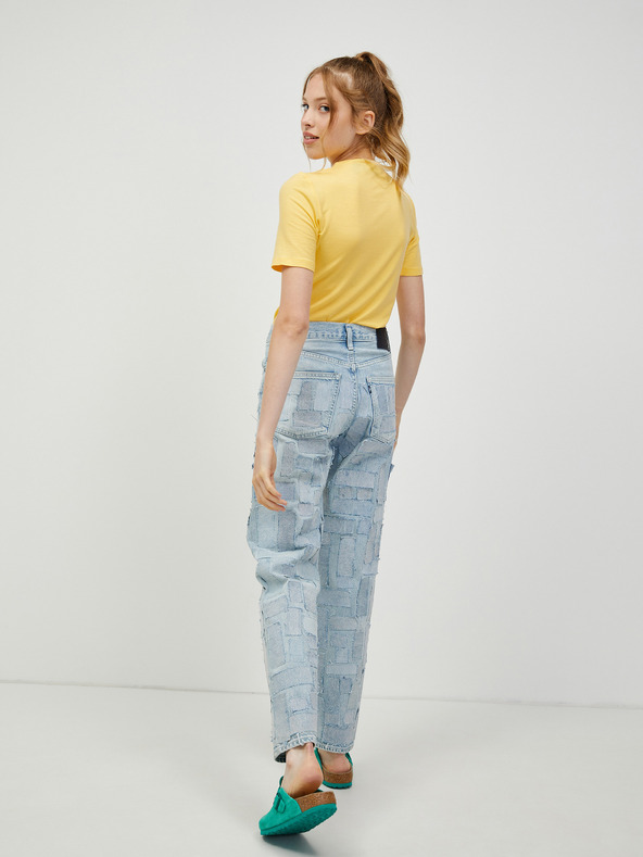 Vero Moda Žluté tričko s průstřihem VERO MODA Glow