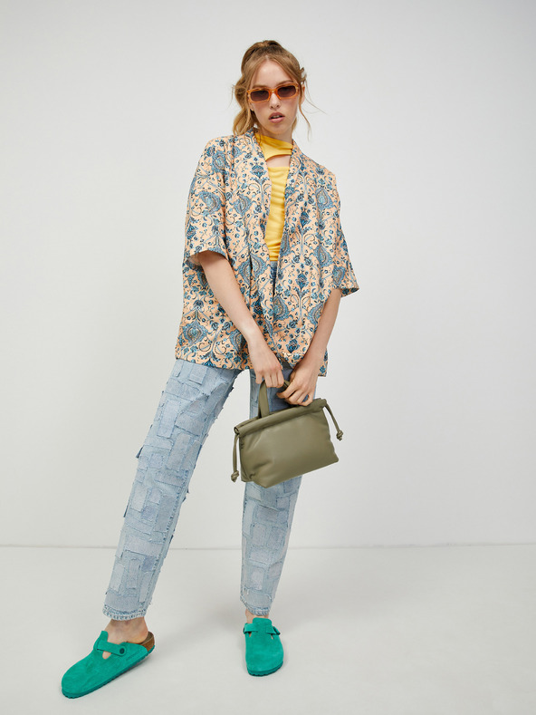 Vero Moda Žluté tričko s průstřihem VERO MODA Glow