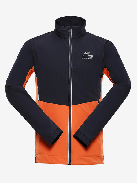ALPINE PRO Modro-oranžová pánská softshellová bunda ALPINE PRO TYCH