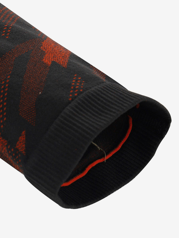 ALPINE PRO Černo-červené pánské funkční spodní kalhoty ALPINE PRO CALON