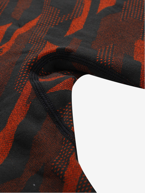 ALPINE PRO Černo-červené pánské funkční spodní kalhoty ALPINE PRO CALON