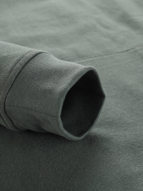 NAX Zelená pánská basic mikina s kapucí NAX Geoc