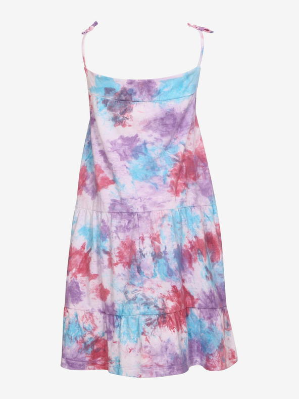 NAX Fialovo-růžové holčičí letní šaty na ramínka NAX Zafio