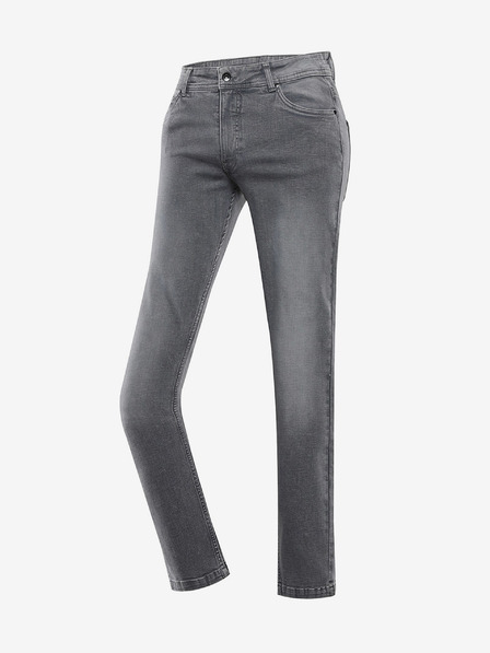 NAX Šedé pánské slim fit džíny NAX GERW