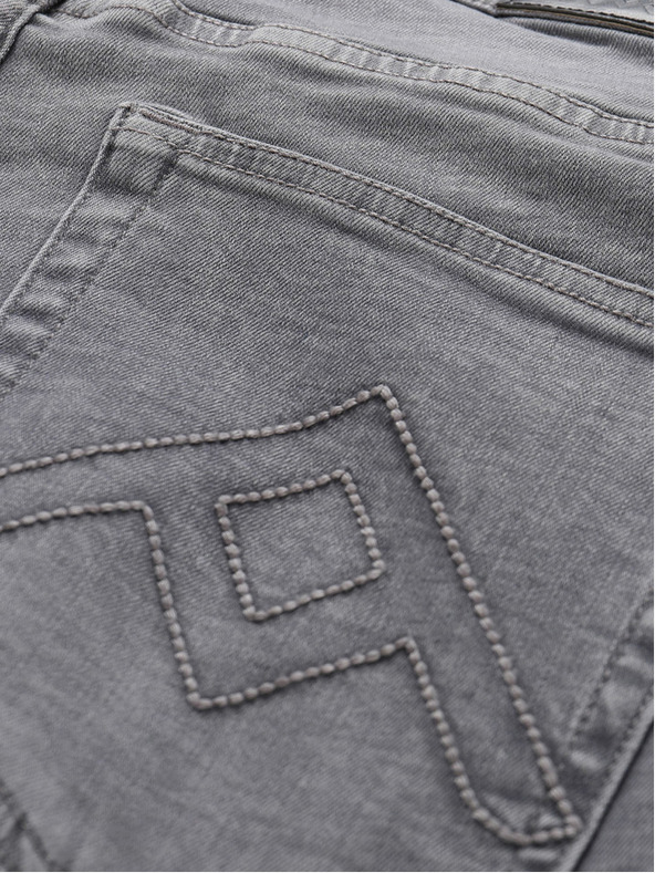 NAX Šedé pánské slim fit džíny NAX GERW