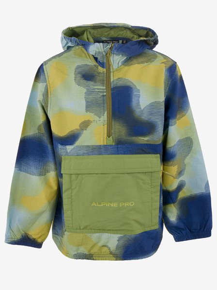 ALPINE PRO Modro-zelená dětská vodoodpudivá bunda ALPINE PRO GOZERO