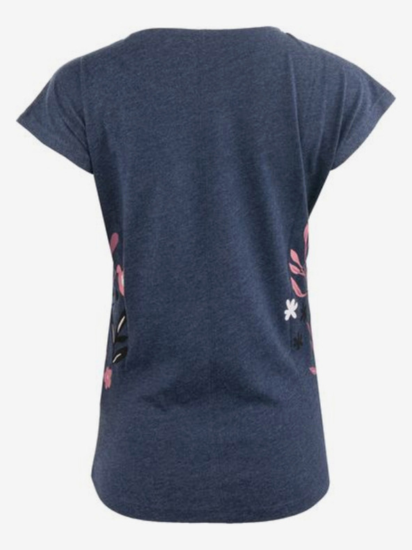 ALPINE PRO Růžovo-modré dámské květované tričko ALPINE PRO UDAWA