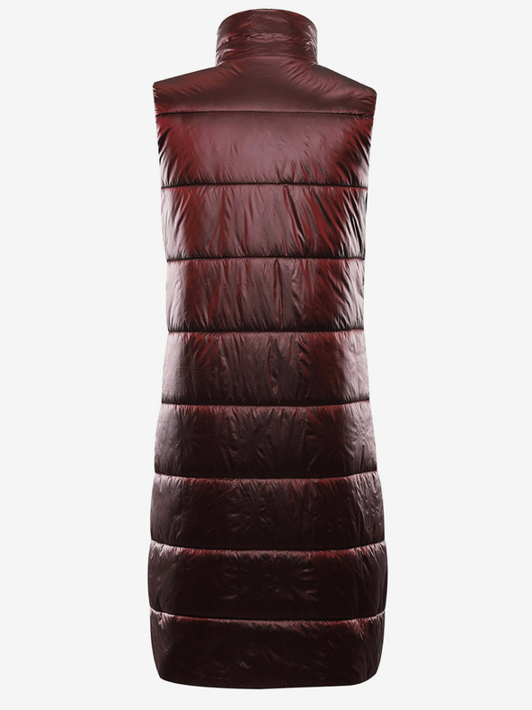 ALPINE PRO Vínová dámská prošívaná zimní vesta ALPINE PRO UREFA