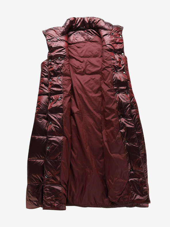 ALPINE PRO Vínová dámská prošívaná zimní vesta ALPINE PRO UREFA