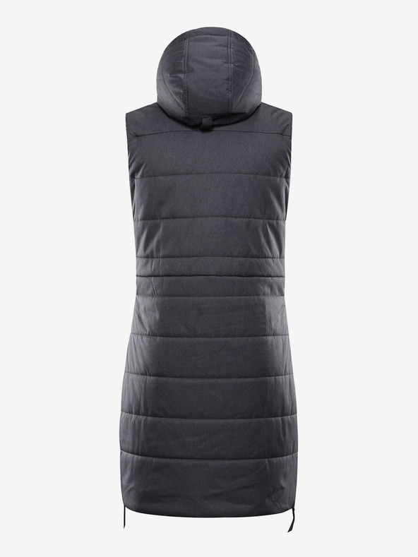 ALPINE PRO Tmavě šedá dámská zimní prošívaná vesta s membránou ALPINE PRO HARDA