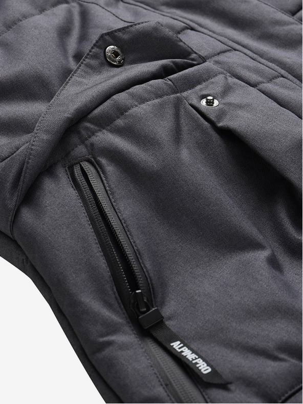 ALPINE PRO Tmavě šedá dámská zimní prošívaná vesta s membránou ALPINE PRO HARDA