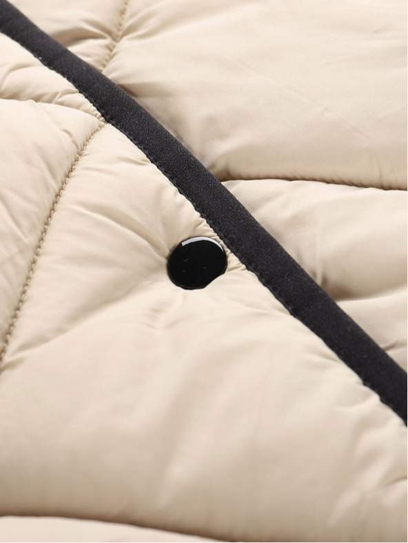 NAX Krémová dámská zimní prošívaná vesta NAX ELEDA