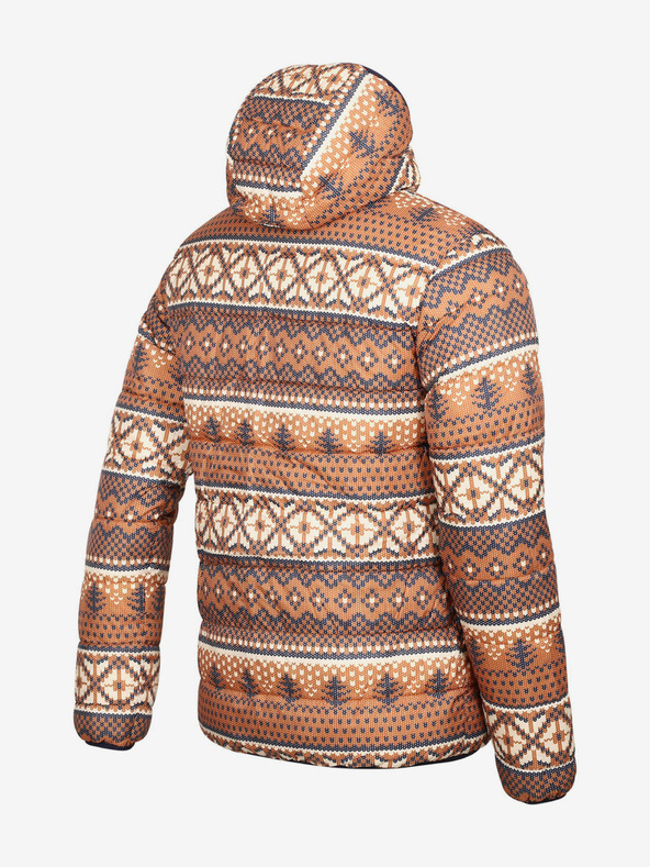 ALPINE PRO Hnědo-modrá pánská oboustranná zimní bunda ALPINE PRO EROM