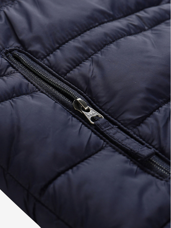 ALPINE PRO Khaki-modrá dětská oboustranná zimní bunda ALPINE PRO EROMO