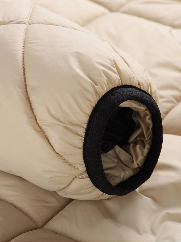 NAX Béžový dámský zimní prošívaný kabát NAX ZARGA