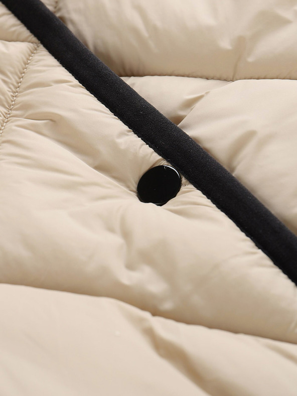 NAX Béžový dámský zimní prošívaný kabát NAX ZARGA