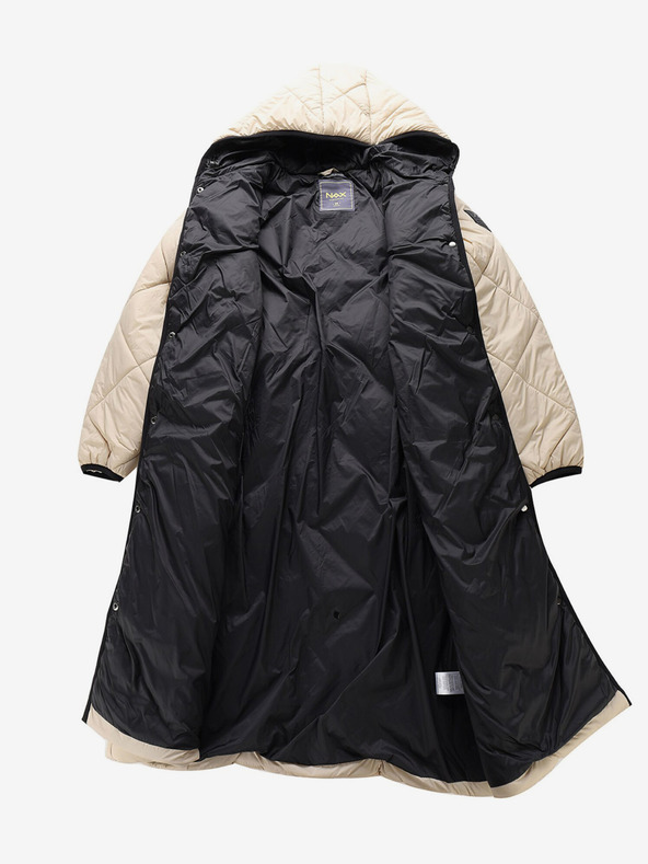 NAX Béžový dámský zimní prošívaný kabát NAX ZARGA