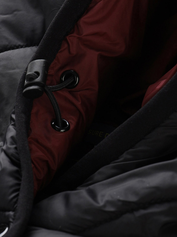 NAX Černý dámský zimní prošívaný kabát NAX ZARGA