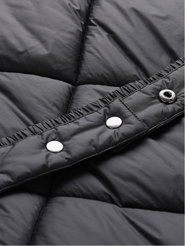 NAX Černý dámský zimní prošívaný kabát NAX ZARGA