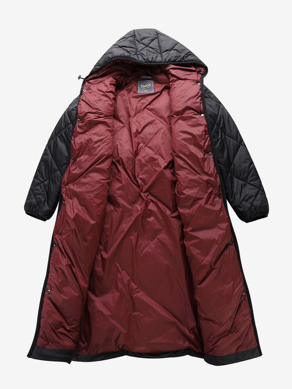 NAX Černý dámský zimní prošívaný kabát NAX ZARGA