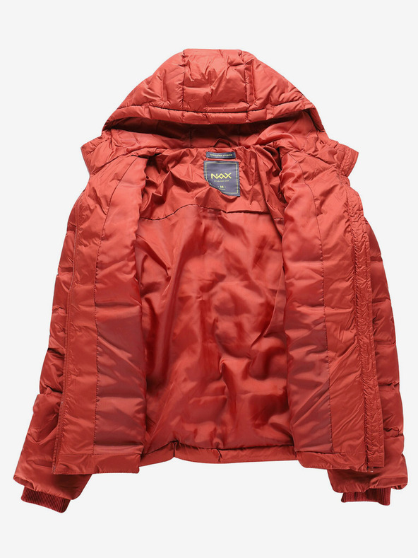 NAX Hnědá dámská zimní prošívaná bunda NAX RAFFA