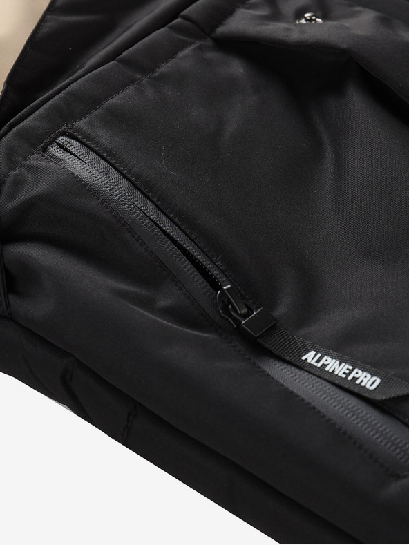 ALPINE PRO Černo-béžová pánská zimní bunda ALPINE PRO EGYP