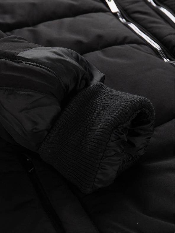 ALPINE PRO Černá pánská zimní bunda ALPINE PRO LODER