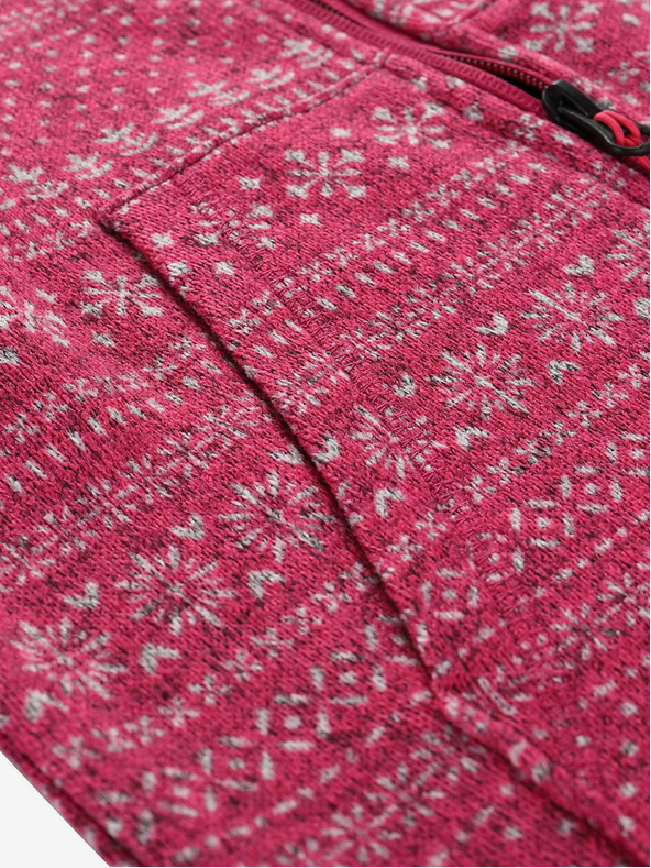 ALPINE PRO Tmavě růžový holčičí svetr na zip ALPINE PRO ZEGO