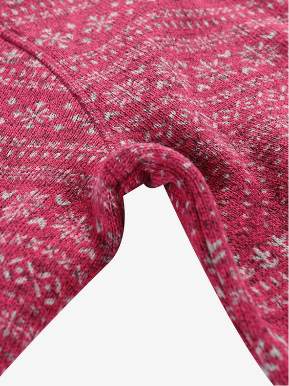 ALPINE PRO Tmavě růžový holčičí svetr na zip ALPINE PRO ZEGO