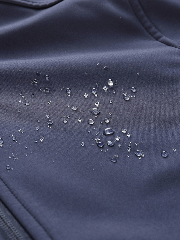 ALPINE PRO Tmavě modrý dámský softshellový kabát s kapucí ALPINE PRO IBORA