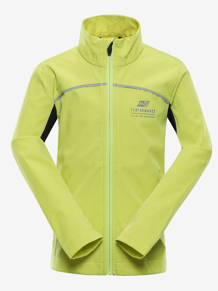 ALPINE PRO Světle zelená dětská softshellová bunda ALPINE PRO Geroco
