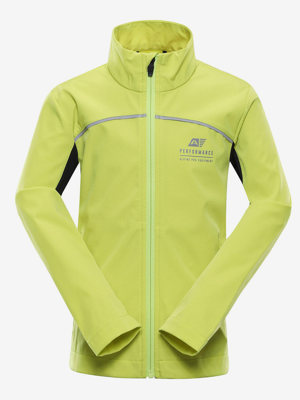 ALPINE PRO Světle zelená dětská softshellová bunda ALPINE PRO Geroco