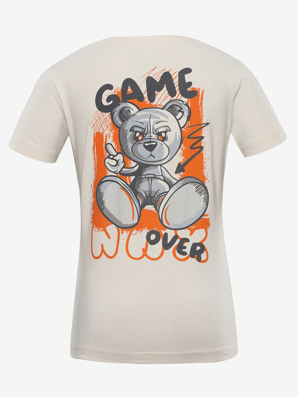 NAX Krémové dětské tričko s potiskem na zádech NAX ZALDO