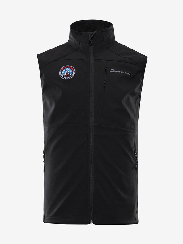 ALPINE PRO Černá pánská softshellová vesta ALPINE PRO WERS