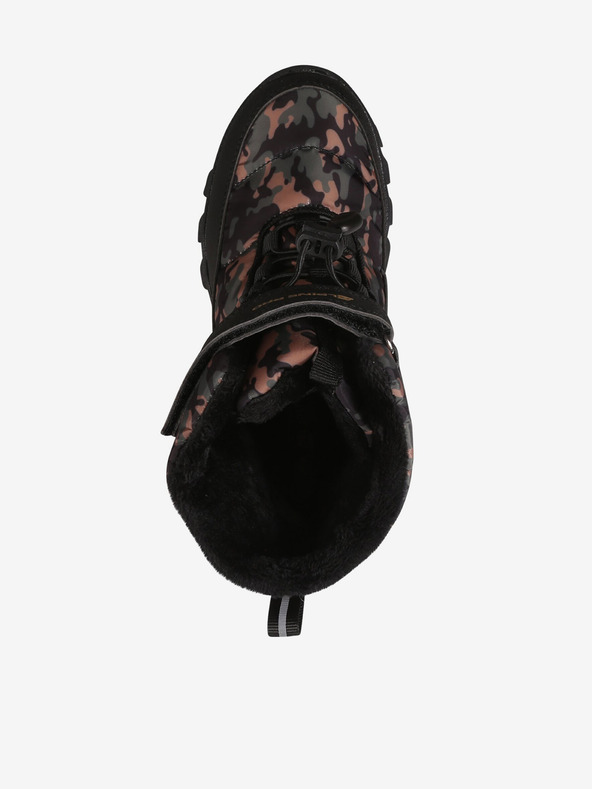 ALPINE PRO Černé vzorované dětské sněhule Alpine Pro Lando