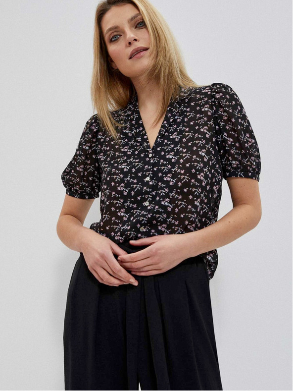 Moodo Viskózová halenka s třásněmi Moodo