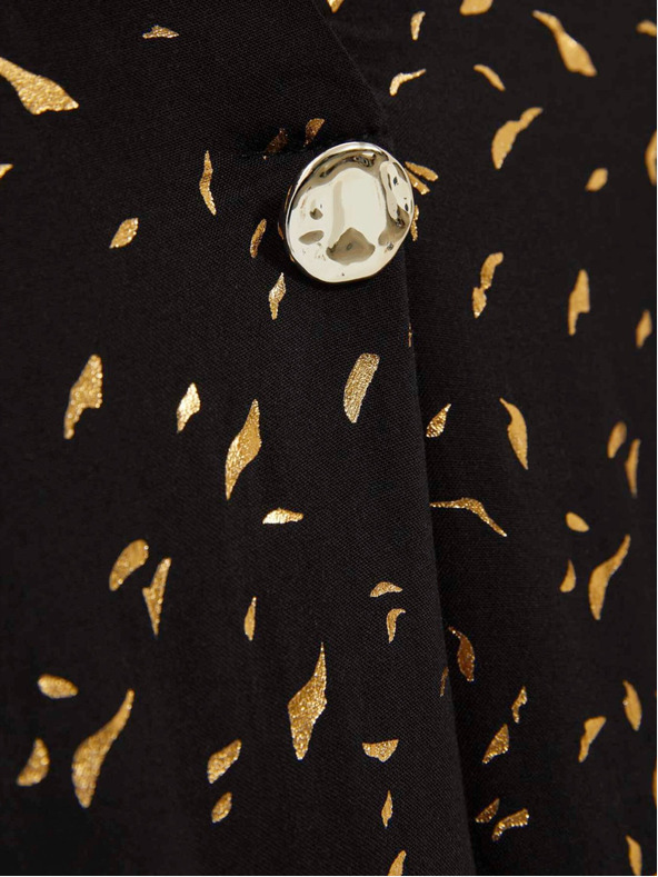 Moodo Černá dámská halenka s potiskem Moodo