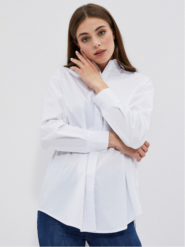 Moodo Bílá dámská košile Moodo