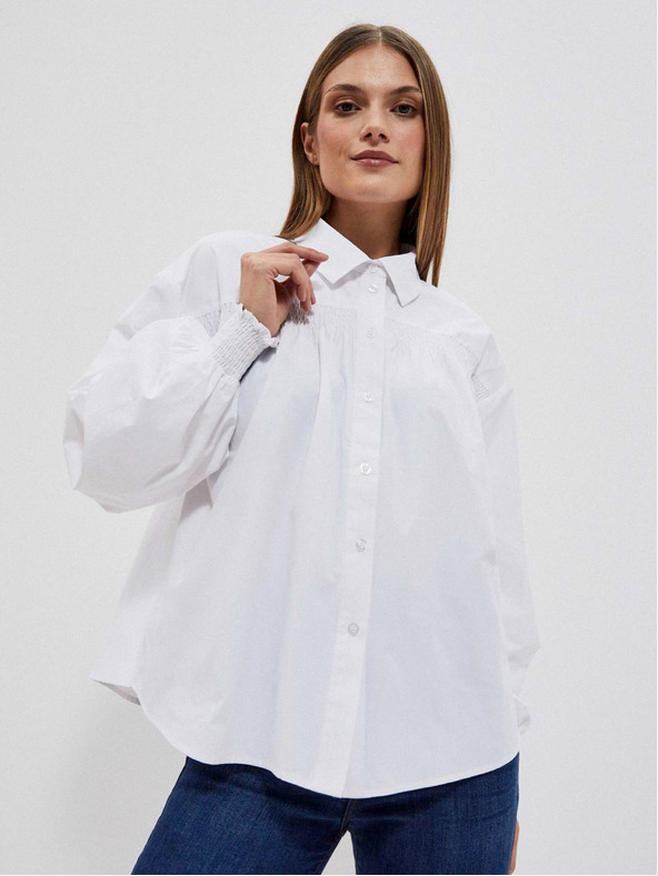 Moodo Bílá dámská košile Moodo