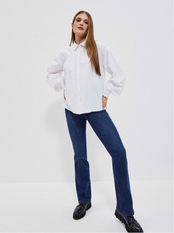 Moodo Bílá dámská košile Moodo