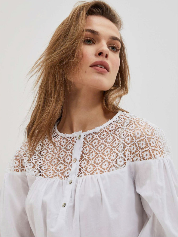 Moodo Bílá dámská halenka Moodo