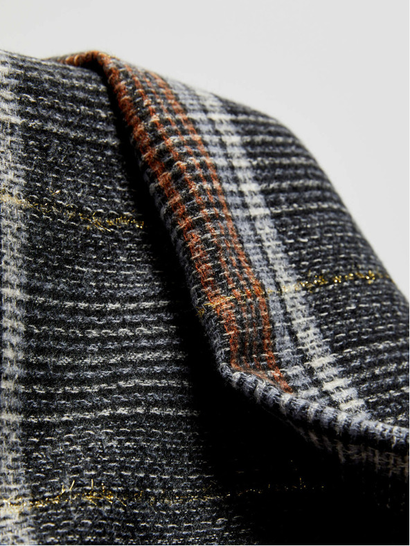 Moodo Černá kostkovaná šála Moodo