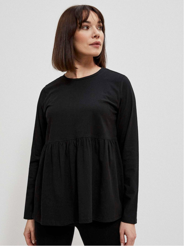Moodo Černá dámská halenka s volánky Moodo