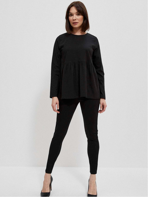 Moodo Černá dámská halenka s volánky Moodo